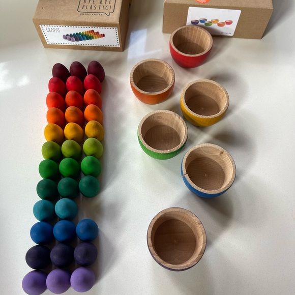 Grapat wooden eggs and bowls - Picture 7 of 7